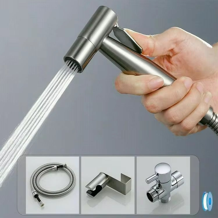 Cross-border Stainless Steel Toilet Companion Spray Gun Suit Toilet Washer Faucet Booster Nozzle Toilet Spray Gun Shower