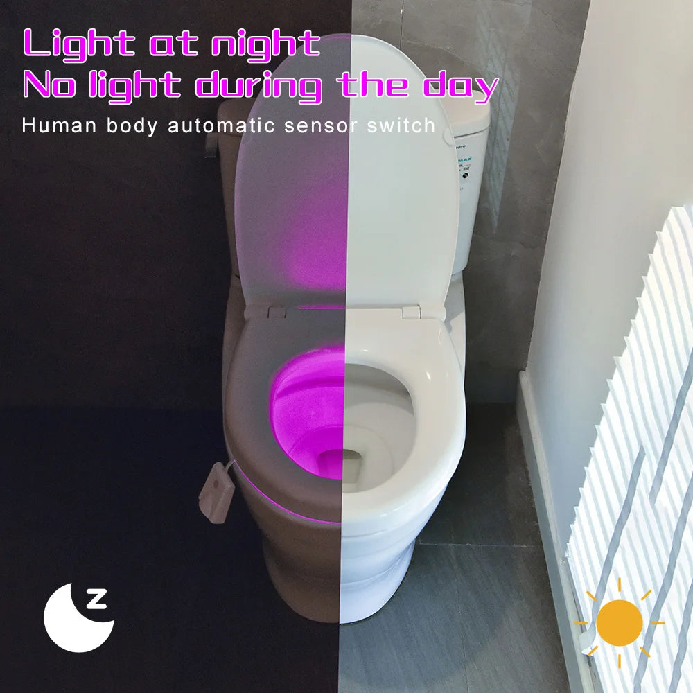 Toilet Night Light with Star Projector and Motion Sensor (16 Colors)